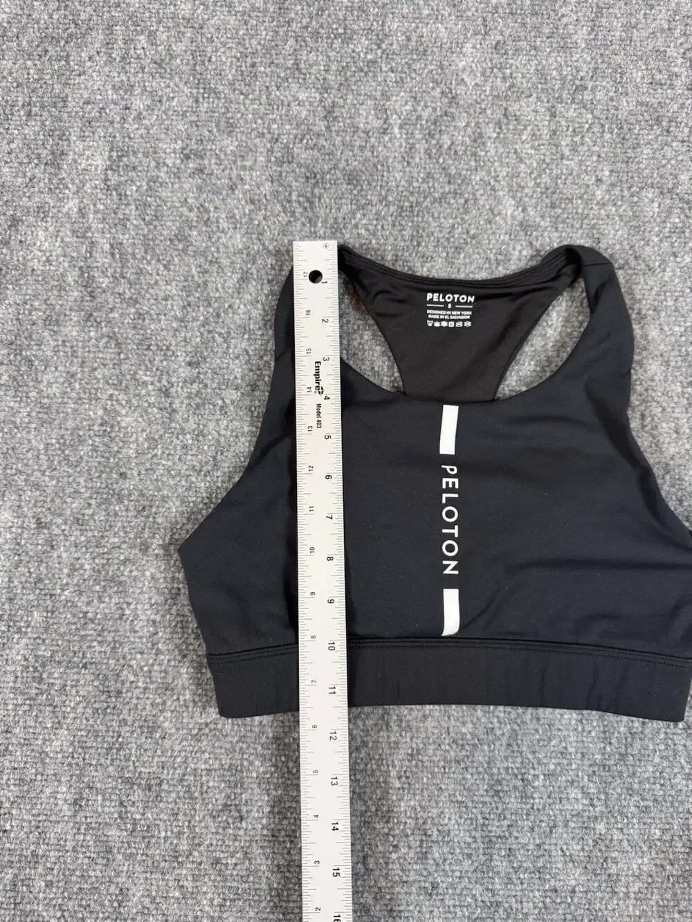 Peloton Women's Black Racerback Pullover Wireless Sports Bra Logo Size S